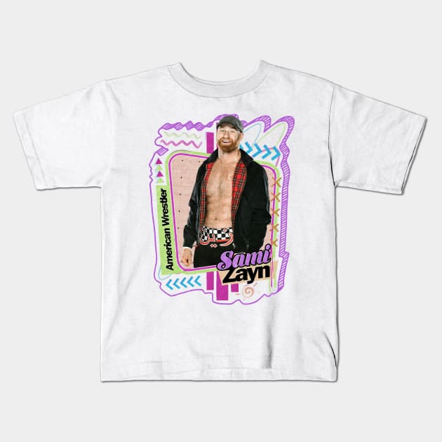 Sami Zayn - Pro Wrestler Kids T-Shirt by PICK AND DRAG